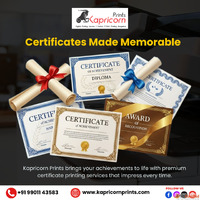 Certificate Printing Services in Bangalore