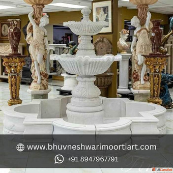 Get Designer Marble Fountain Perfect for Garden Outdoor Spaces