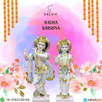 Radha Krishna Marble Murti Manufacturer - Buy Online from Salvik India