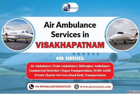 Air Ambulance Services in Visakhapatnam - Fast Reliable and Lifesaving Medical Transport.