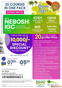 Onam Offers on NEBOSH IGC Course in Thrissur