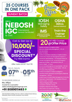 Onam Offers on NEBOSH IGC Course in Thrissur