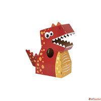 Perfect Gift DIY 3D Cardboard Dress-Up Kit Red Green Dino Co...