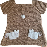 hand-knitted baby frocks