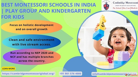 Best Montessori Schools in India Play Group and Kindergarten for Kids