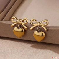 Shop Heart Earrings Gold Plated For Women