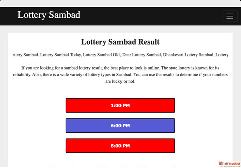 Lottery Sambad Result Today Nagaland State 1 PM 6 PM 8 PM Result