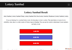 Lottery Sambad Result Today Nagaland State 1 PM 6 PM 8 PM Re...