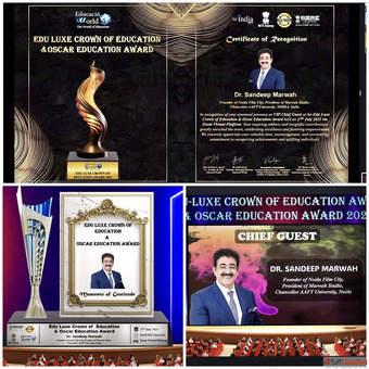 Dr. Sandeep Marwah Inaugurates International Education Summit Honored with Eduluxe Crown of Educatio