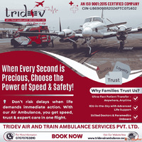 Charter Aircraft Is Available In Tridev Air Ambulance Servic...