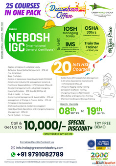 Green World Group's Dussehra Offer on NEBOSH IGC