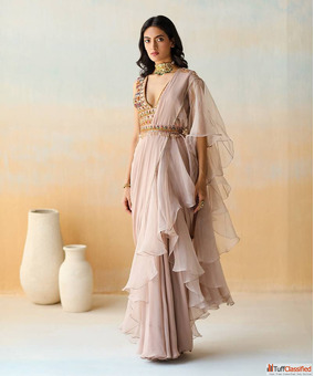 Pre-Stitched Sarees - Easy to Wear Styles Online at Mirraw