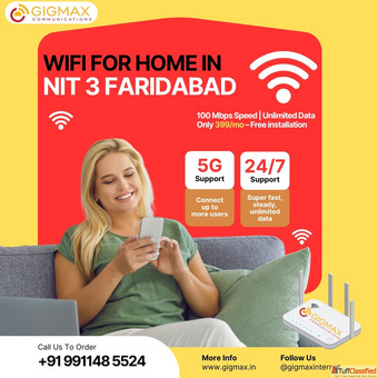 wifi connection in NIT 3 Faridabad - Gigmax