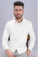 Off White - Stitchless Shirt Sleek Minimal Effortlessly Mode...