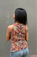 Maroon Halter Neck Short Top Kurti Sivasamgi