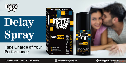 Take Control in Bed NottyBoy Lidocaine Delay Spray for Maximum Performance