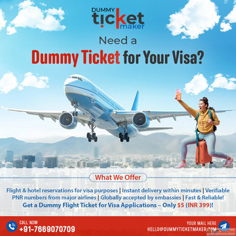 Reliable Dummy Ticket Maker for Visa Flight Itinerary