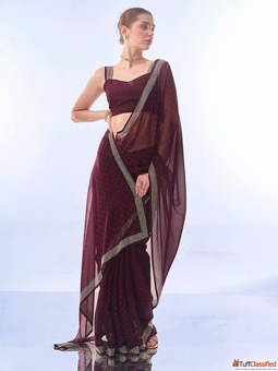 Shimmer Sarees - Sparkling Party Wear Online at Mirraw