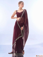 Shimmer Sarees - Sparkling Party Wear Online at Mirraw