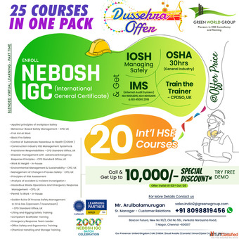 Dussehra Offer on NEBOSH IGC Training in Chennai