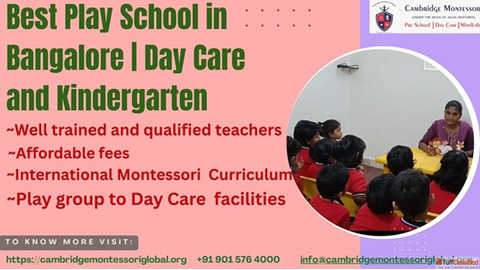 Best Play School in Bangalore Day Care and Kindergarten