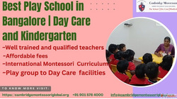 Best Play School in Bangalore Day Care and Kindergarten