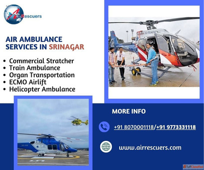 247 Emergency Air Ambulance Services in Srinagar