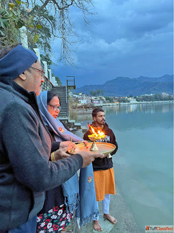 Experience Divine Ganga Aarti in Rishikesh with The Neeraj Ganga Cottages
