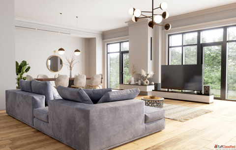 Compact Modern Living Room Setup Best TV and Sofa Set Ideas 2025