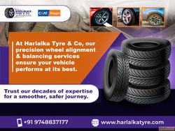 Wheel alignment balancing services available at Harlalka Tyr...