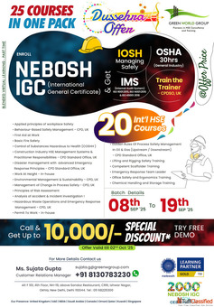 Dussehra Offer on NEBOSH IGC Course in Delhi