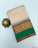 temple border kanchi silk saree