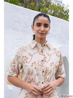Shop Printed Rayon Shorts Co Ord Set for Women Night Suits Online - Tittli