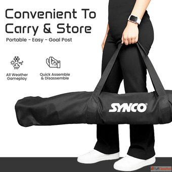 SYNCO Goal Post for Kids Portable Easy Setup Soccer Goal Net 4x2 Fee