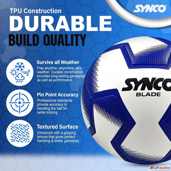 Synco Blade Hybrid Football TPU with Hydralock Tech White