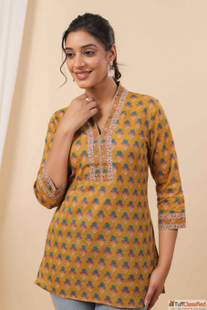 Buy Cotton Top Kurti Comfortable Daily Festive Wear