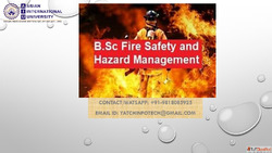 B.SC Fire Safety Industrial SafetyHealth Safety Environment ...