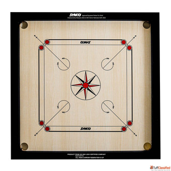 Synco Carrom Board Premium QualitySmooth Surface Durable