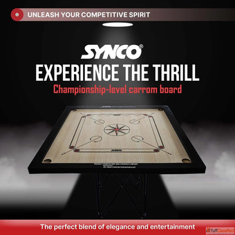 Synco Carrom Board Premium QualitySmooth Surface Durable