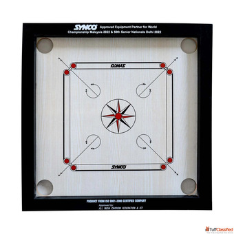 Synco 20-Inch Eco-Friendly Carrom Board for KidsDurable Fun Skill-Building