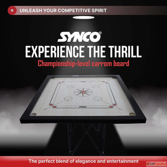 Synco 20-Inch Eco-Friendly Carrom Board for KidsDurable Fun Skill-Building