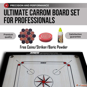 Synco 20-Inch Eco-Friendly Carrom Board for KidsDurable Fun Skill-Building