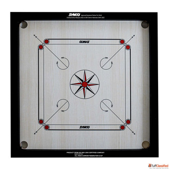 Synco 32 Inch Chakri Carrom Board 4mm Ply Indian Plywood