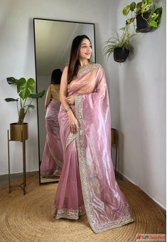Pretty Pink Sarees - Buy Designer Pink Sarees Online at Mirraw