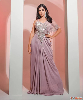 Trendy Gown Sarees - Buy Designer Fusion Styles Online at Mirraw
