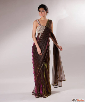 Trendy Gown Sarees - Buy Designer Fusion Styles Online at Mirraw