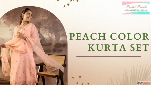 Peach Color Kurta Set