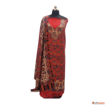 Kashmiri Woolen Unstitched Suit Material - Premium Winter Wear by Craft Kashmir