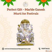 Perfect Gift - Marble Ganesh Murti for Festivals