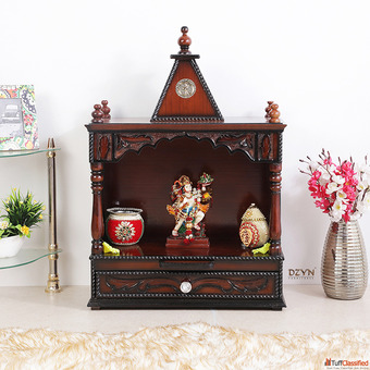 Elegant Wooden Mandirs for Prayer Spaces